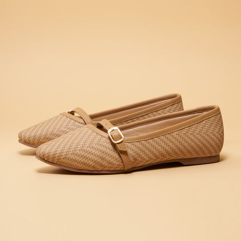 Klara Textured Ballerinas
